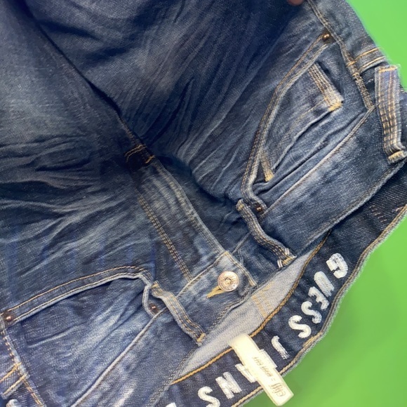 Perfect Shape GUESS mens jeans 31x31 bootcut blue denim designer jeans - Picture 8 of 9